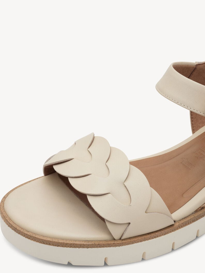 in pelle con tacco sandalo beige 1-28258-44-418 compra tamaris sandali online