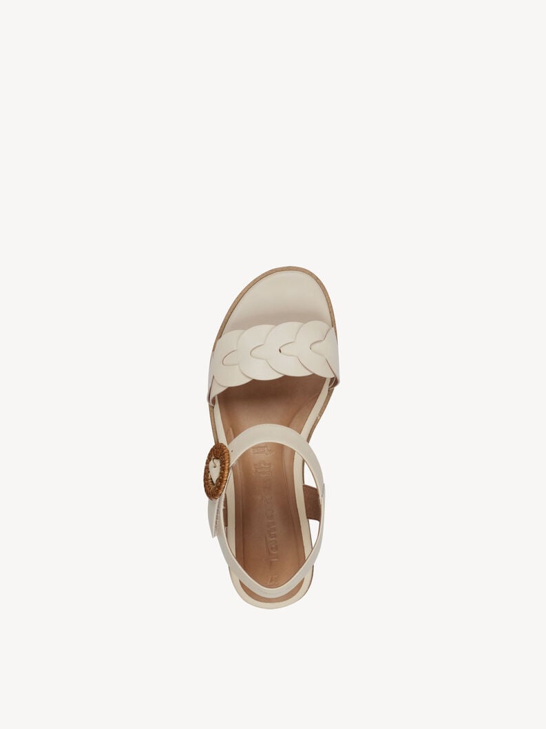 in pelle con tacco sandalo beige 1-28258-44-418 compra tamaris sandali online