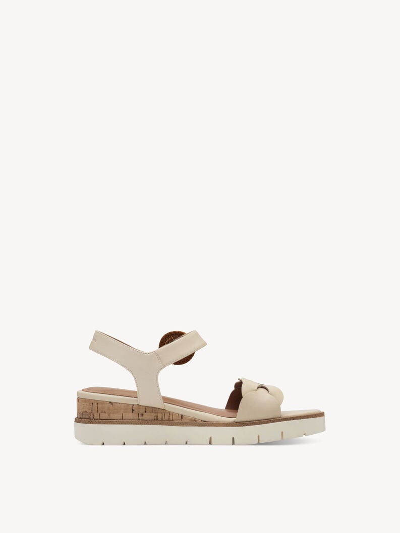 in pelle con tacco sandalo beige 1-28258-44-418 compra tamaris sandali online