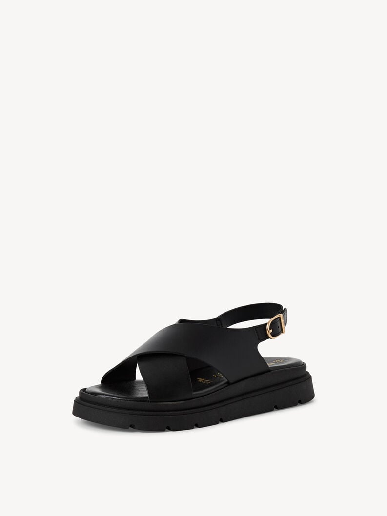 in pelle sandalo con tacco - nero 1-28270-42-003 compra tamaris sandali online