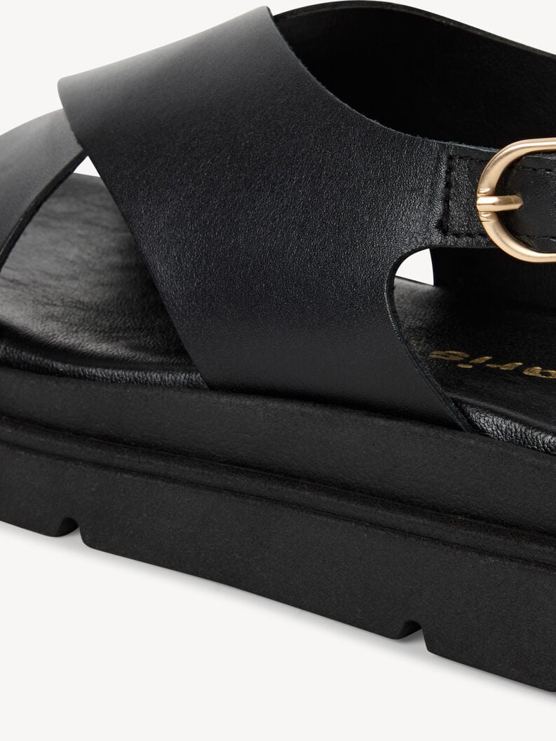 in pelle sandalo con tacco - nero 1-28270-42-003 compra tamaris sandali online