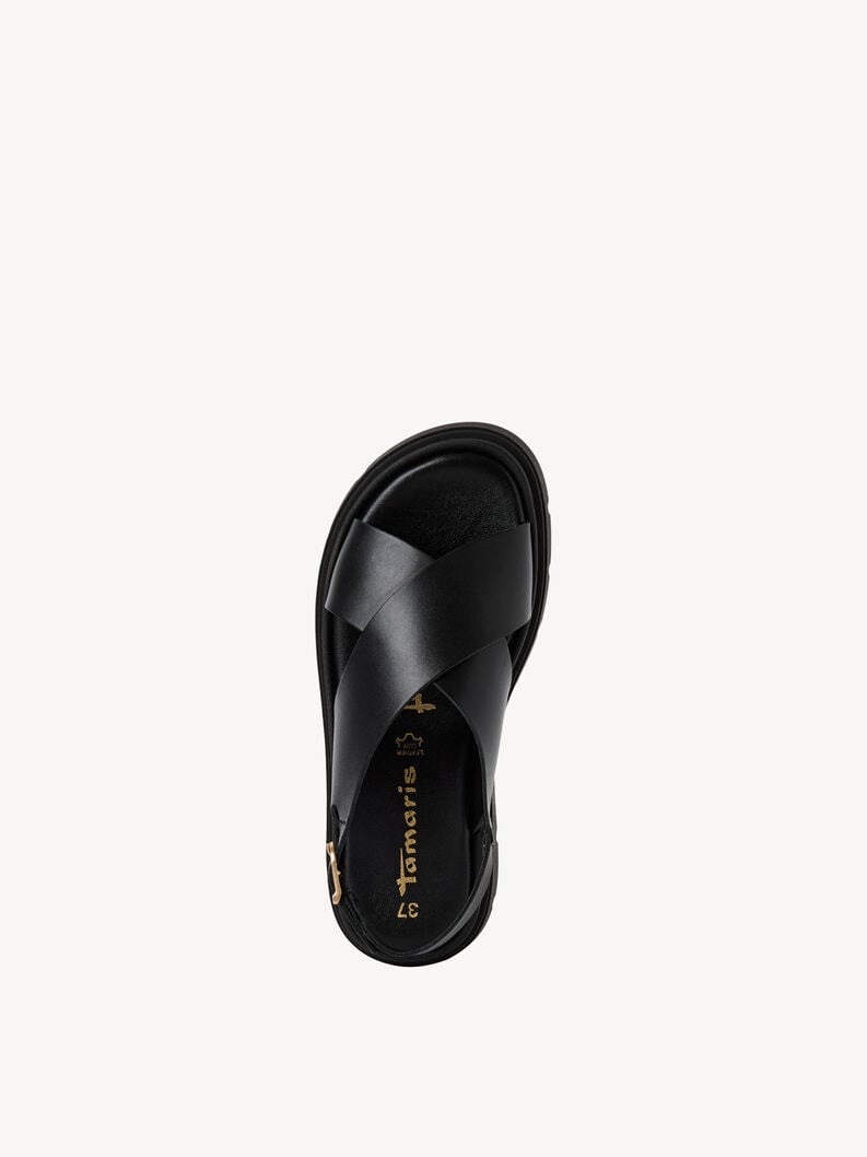 in pelle sandalo con tacco - nero 1-28270-42-003 compra tamaris sandali online