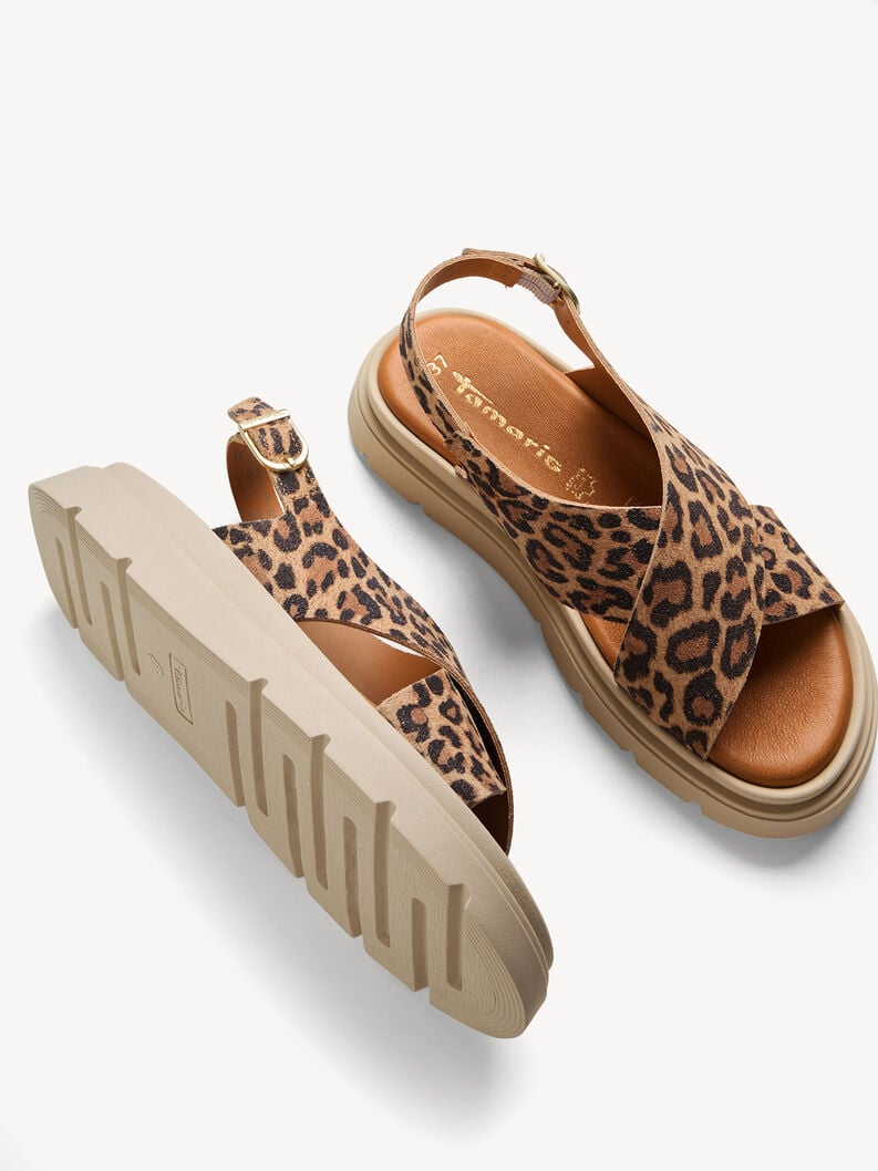 in pelle con tacco sandalo marrone 1-28270-42-360 compra tamaris sandali online