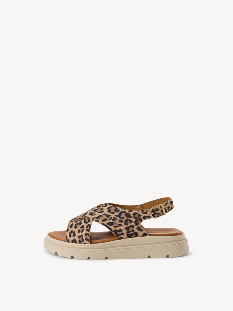 in pelle con tacco sandalo marrone 1-28270-42-360 compra tamaris sandali online