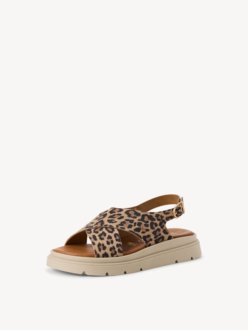 in pelle con tacco sandalo marrone 1-28270-42-360 compra tamaris sandali online