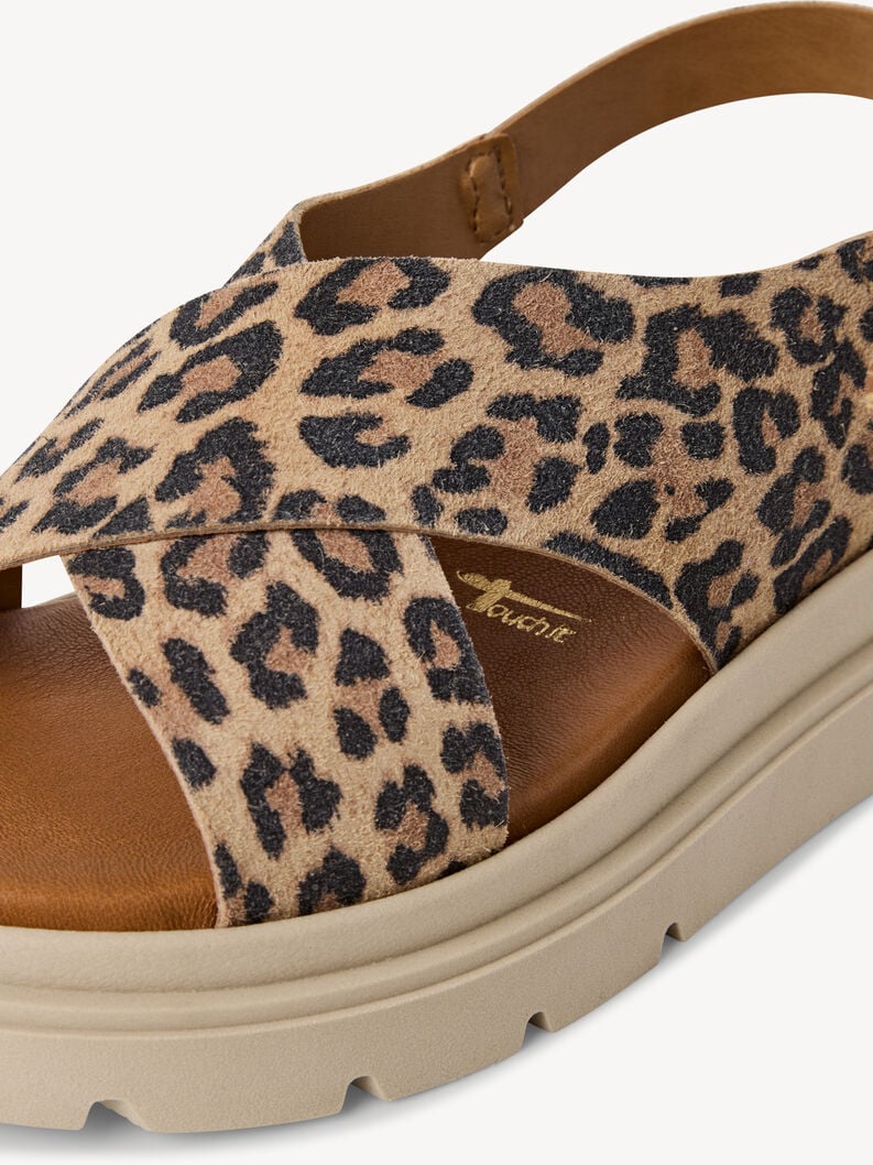 in pelle con tacco sandalo marrone 1-28270-42-360 compra tamaris sandali online