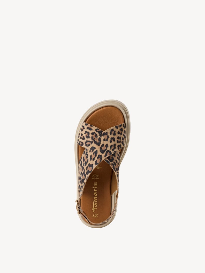 in pelle con tacco sandalo marrone 1-28270-42-360 compra tamaris sandali online