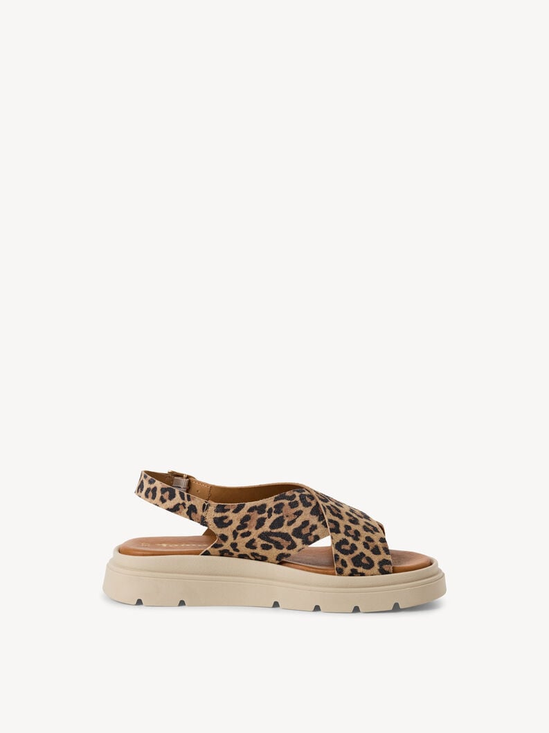 in pelle con tacco sandalo marrone 1-28270-42-360 compra tamaris sandali online