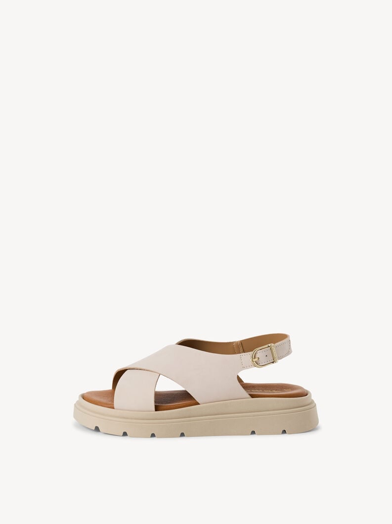 in pelle con tacco sandalo beige 1-28270-42-421 compra tamaris sandali online