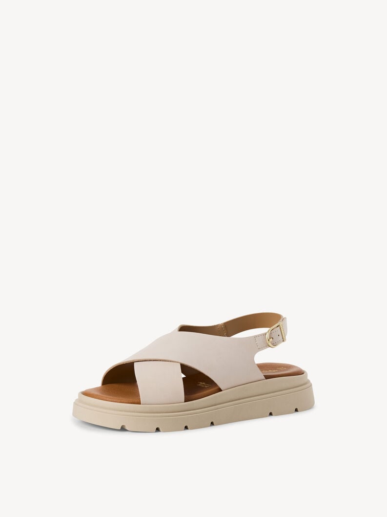 in pelle con tacco sandalo beige 1-28270-42-421 compra tamaris sandali online