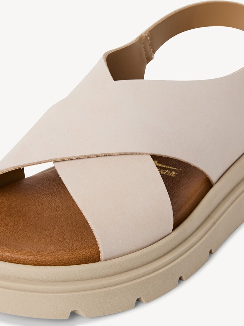 in pelle con tacco sandalo beige 1-28270-42-421 compra tamaris sandali online