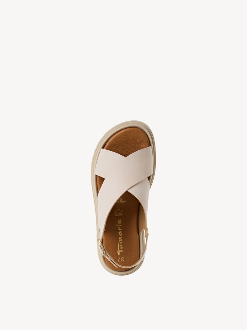 in pelle con tacco sandalo beige 1-28270-42-421 compra tamaris sandali online