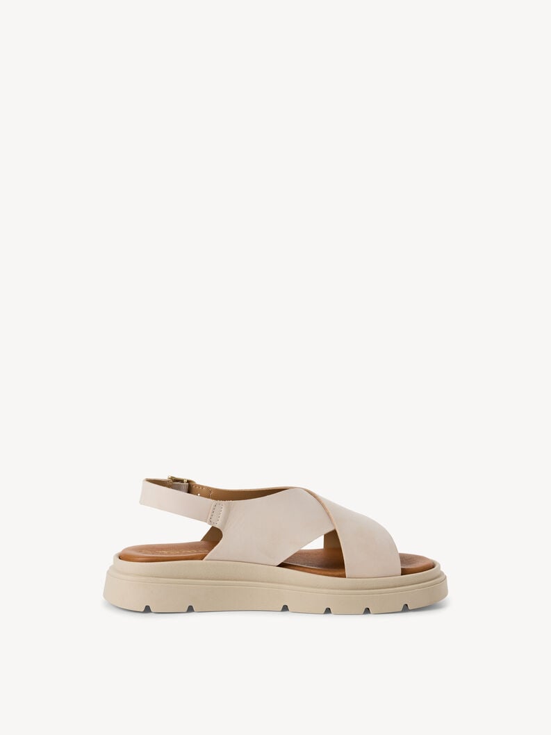 in pelle con tacco sandalo beige 1-28270-42-421 compra tamaris sandali online
