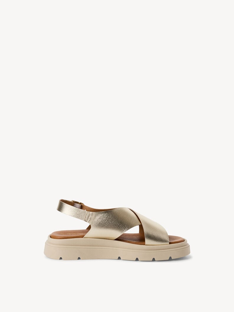 in pelle con tacco sandalo oro 1-28270-42-933 compra tamaris sandali online
