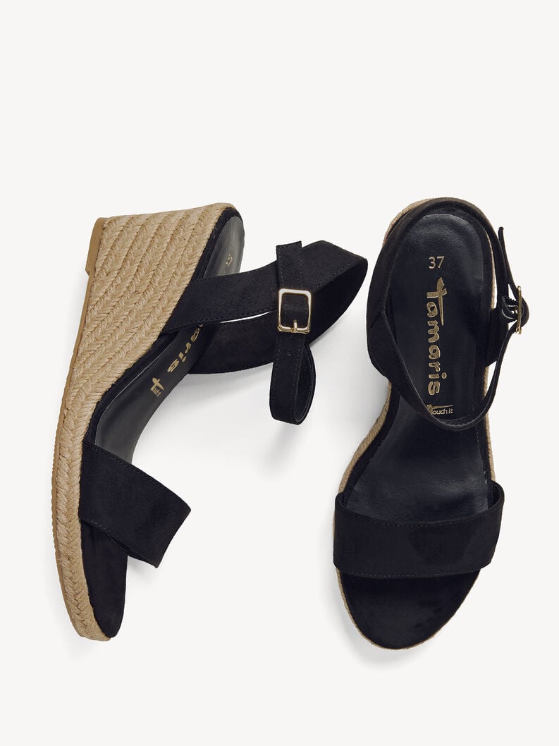 sandalo con tacco - nero 1-28300-42-001 compra tamaris sandali online