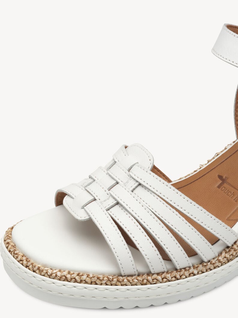 in pelle con tacco sandalo bianco 1-28332-44-100 compra tamaris sandali online