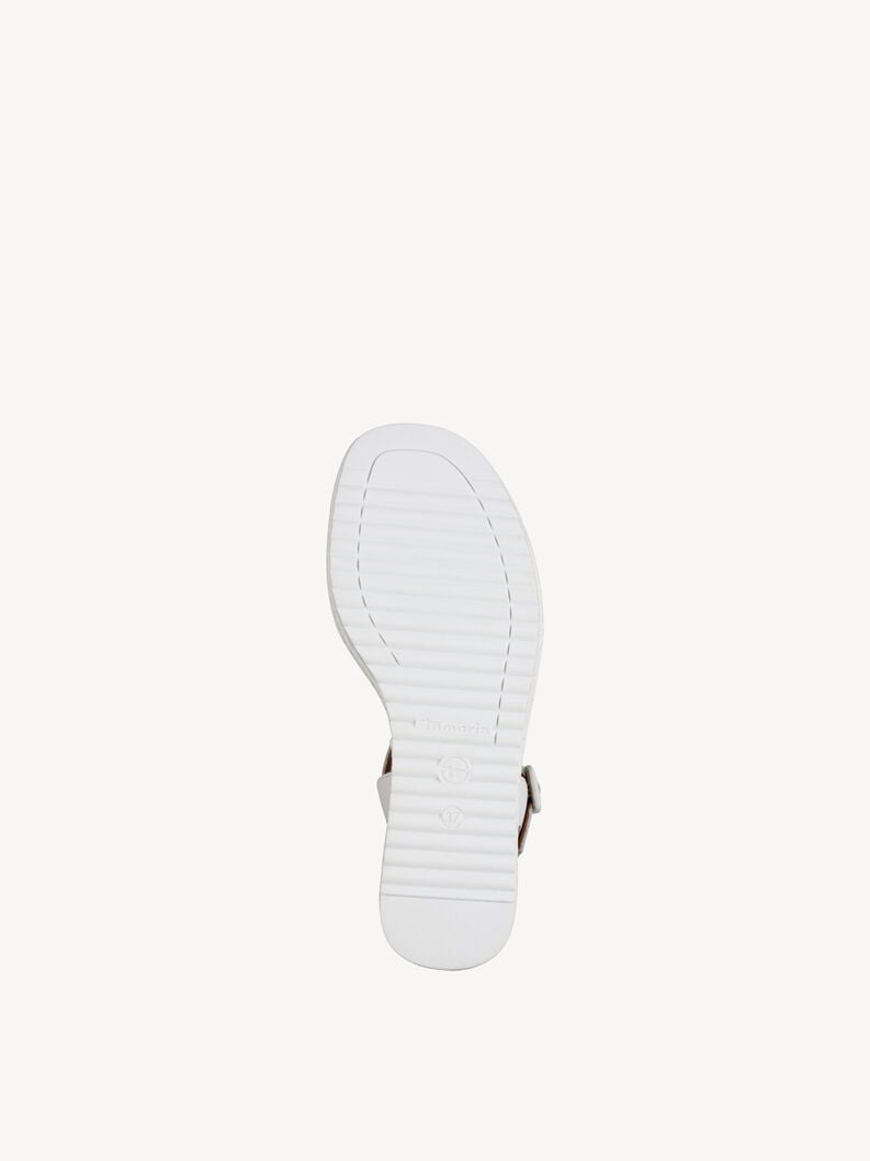 in pelle con tacco sandalo bianco 1-28332-44-100 compra tamaris sandali online