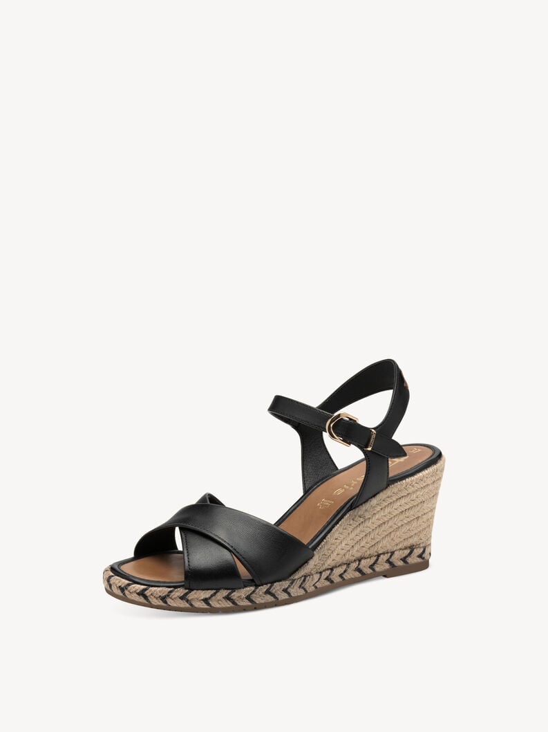 in pelle sandalo con tacco - nero 1-28346-44-001 compra tamaris sandali online