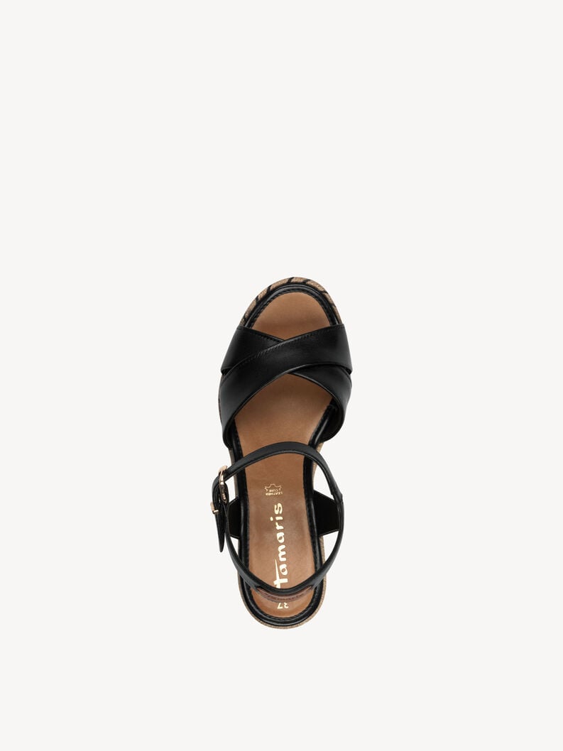 in pelle sandalo con tacco - nero 1-28346-44-001 compra tamaris sandali online