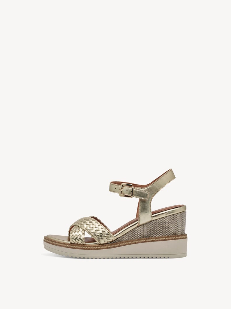 sandalo con tacco - oro 1-28351-44-933 compra tamaris sandali online