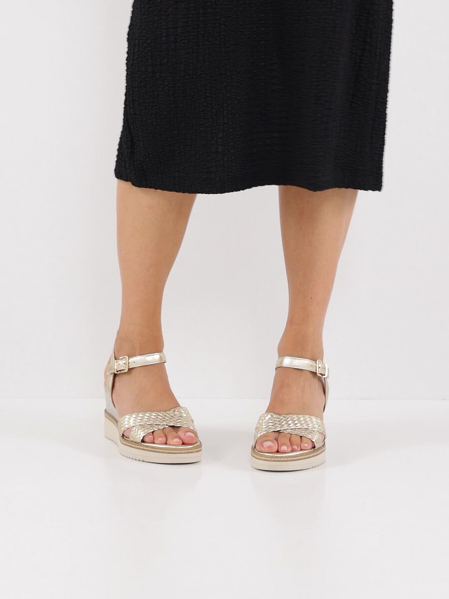 sandalo con tacco - oro 1-28351-44-933 compra tamaris sandali online