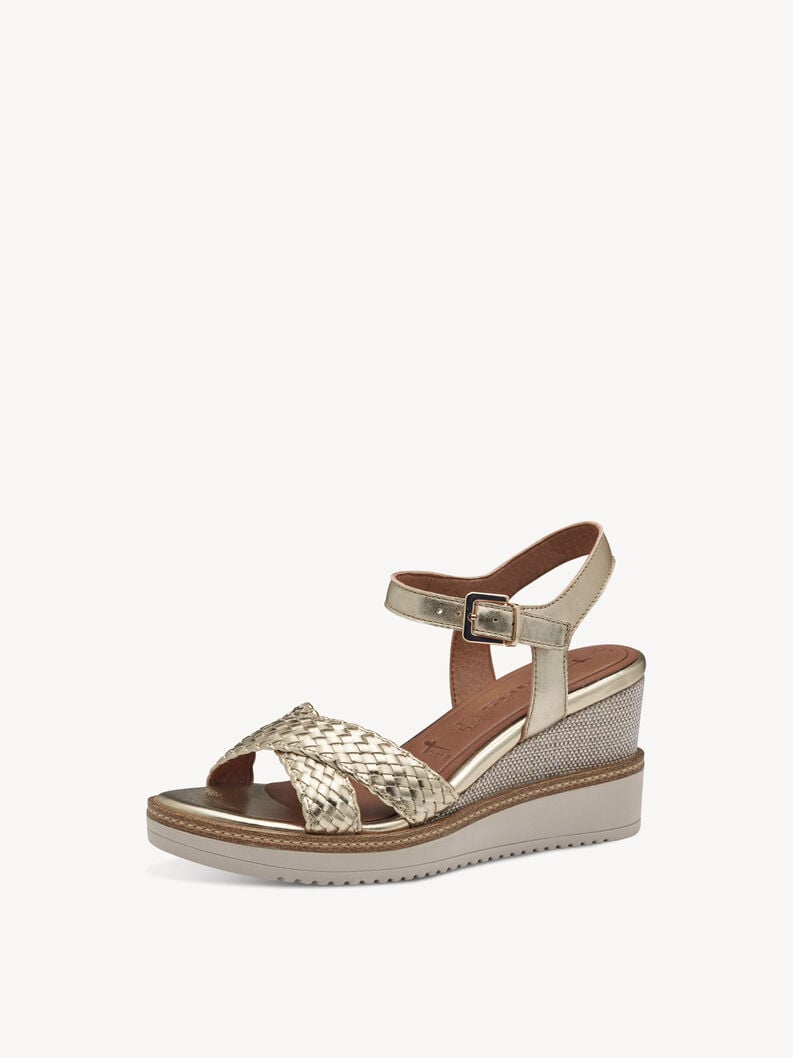 sandalo con tacco - oro 1-28351-44-933 compra tamaris sandali online