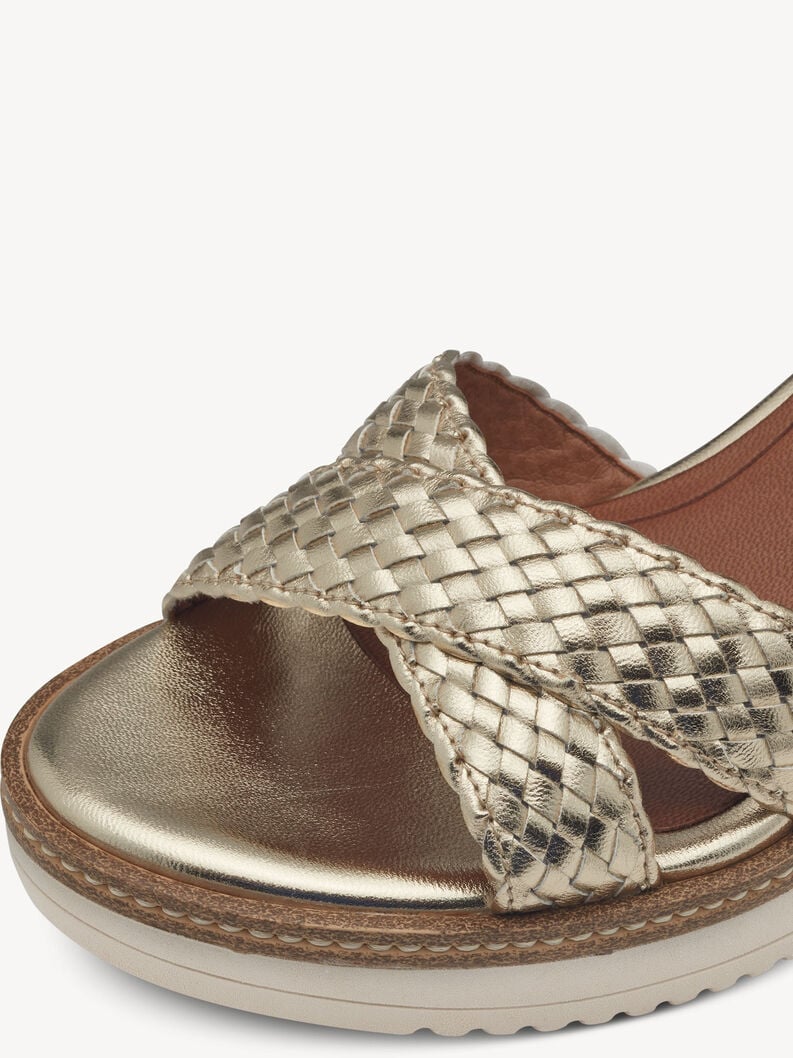 sandalo con tacco - oro 1-28351-44-933 compra tamaris sandali online