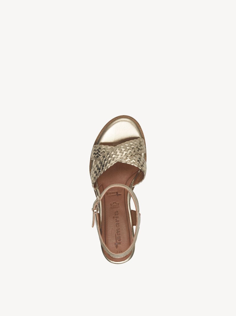 sandalo con tacco - oro 1-28351-44-933 compra tamaris sandali online