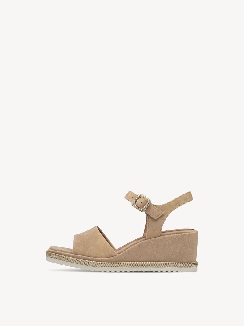in pelle con tacco sandalo marrone 1-28354-44-435 compra tamaris sandali online