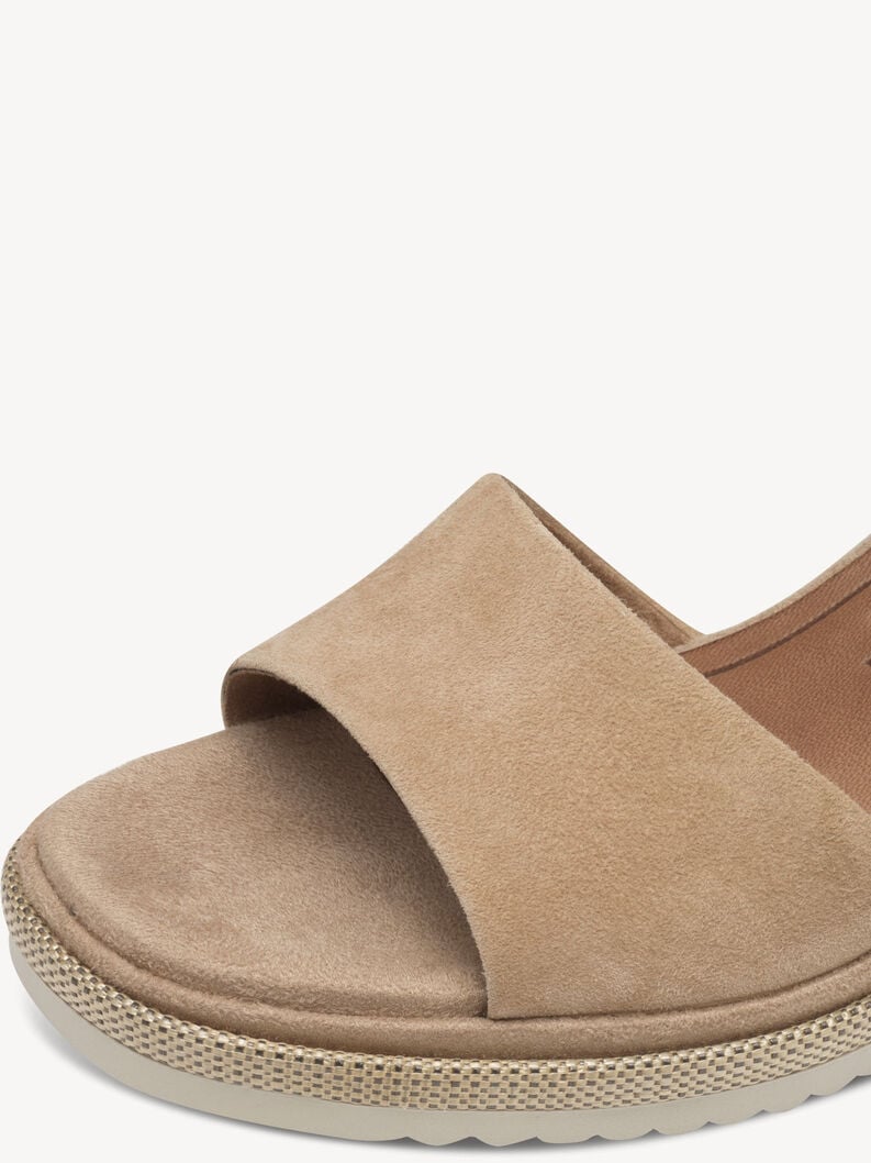 in pelle con tacco sandalo marrone 1-28354-44-435 compra tamaris sandali online