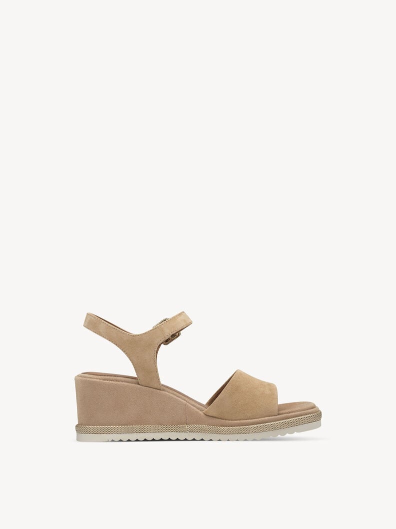 in pelle con tacco sandalo marrone 1-28354-44-435 compra tamaris sandali online