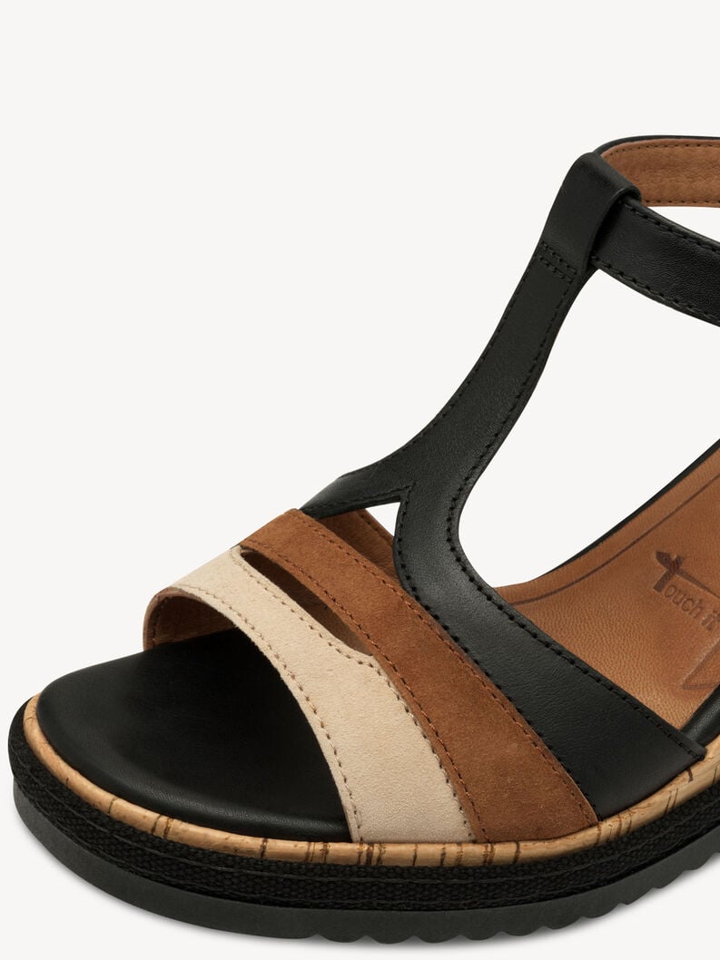 in pelle sandalo con tacco - nero 1-28358-44-098 compra tamaris sandali online