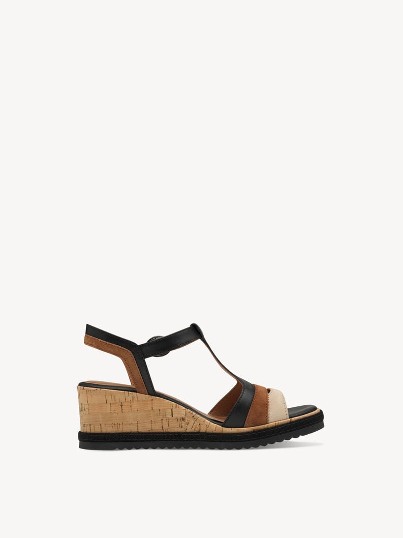 in pelle sandalo con tacco - nero 1-28358-44-098 compra tamaris sandali online