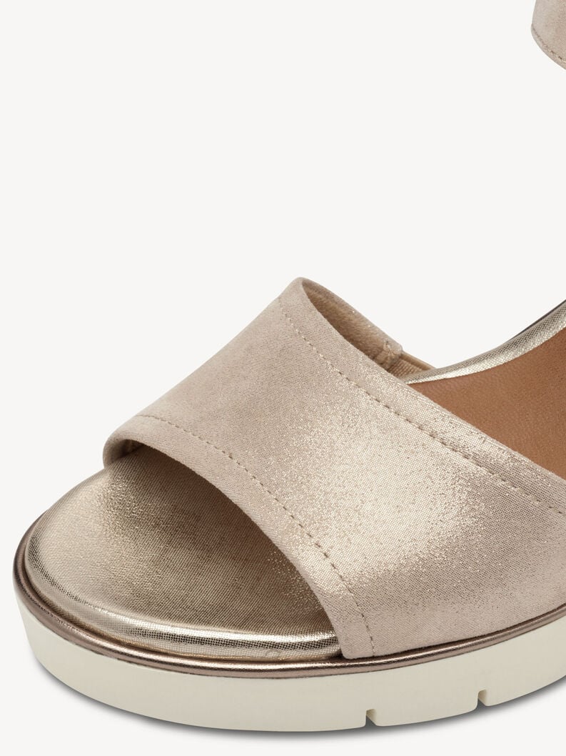 in pelle con tacco sandalo beige 1-28360-44-179 compra tamaris sandali online