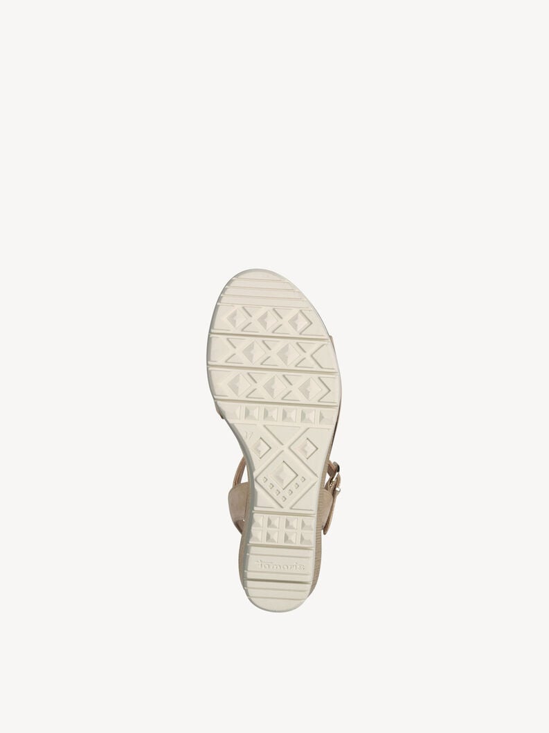 in pelle con tacco sandalo beige 1-28360-44-179 compra tamaris sandali online