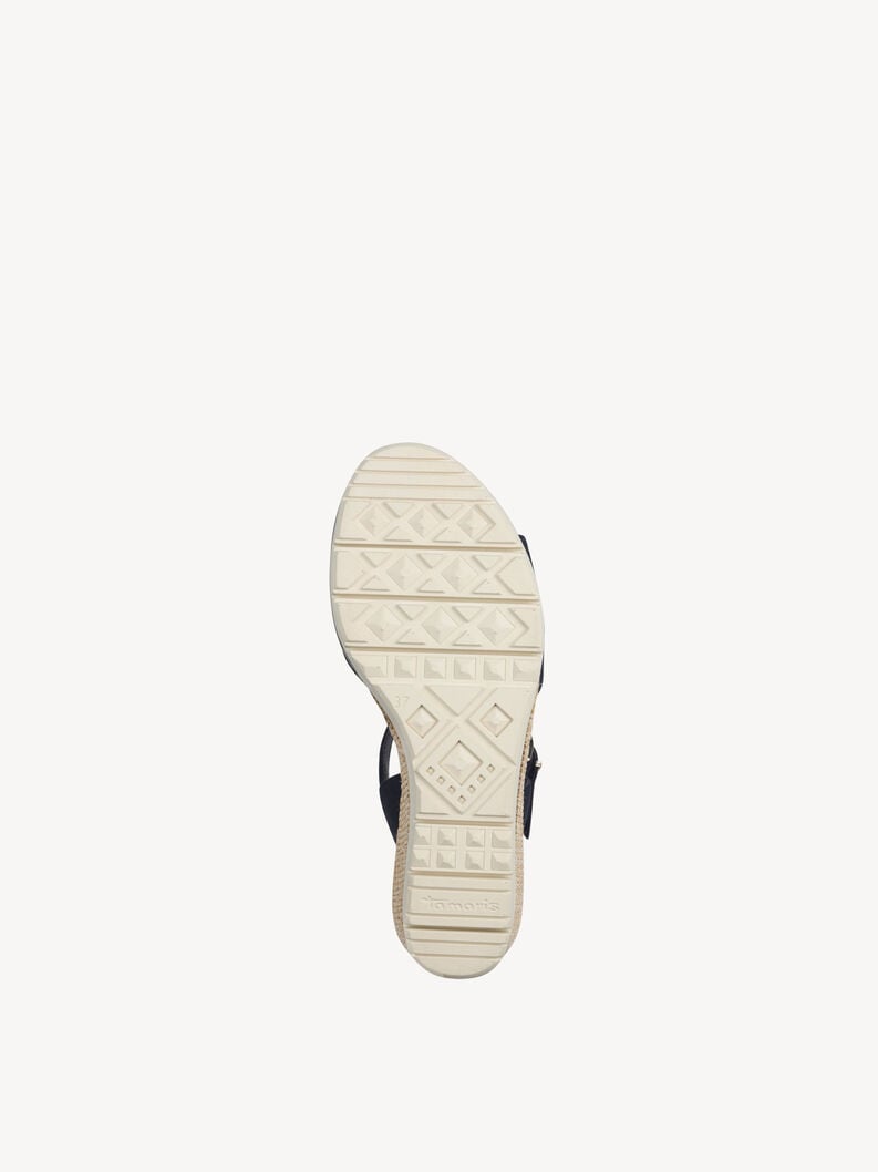 in pelle con tacco sandalo blu 1-28360-44-805 compra tamaris sandali online