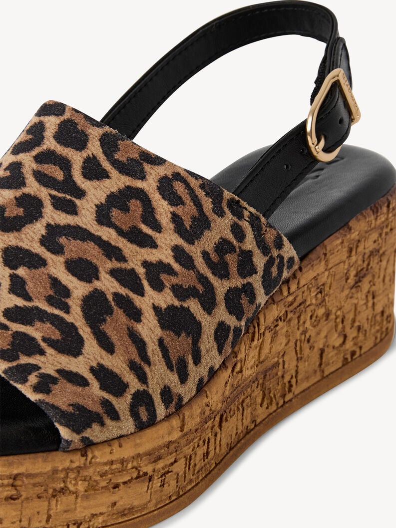 in pelle con tacco sandalo marrone 1-28393-42-360 compra tamaris sandali online