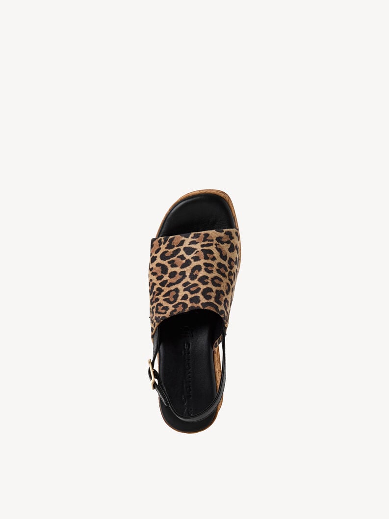 in pelle con tacco sandalo marrone 1-28393-42-360 compra tamaris sandali online