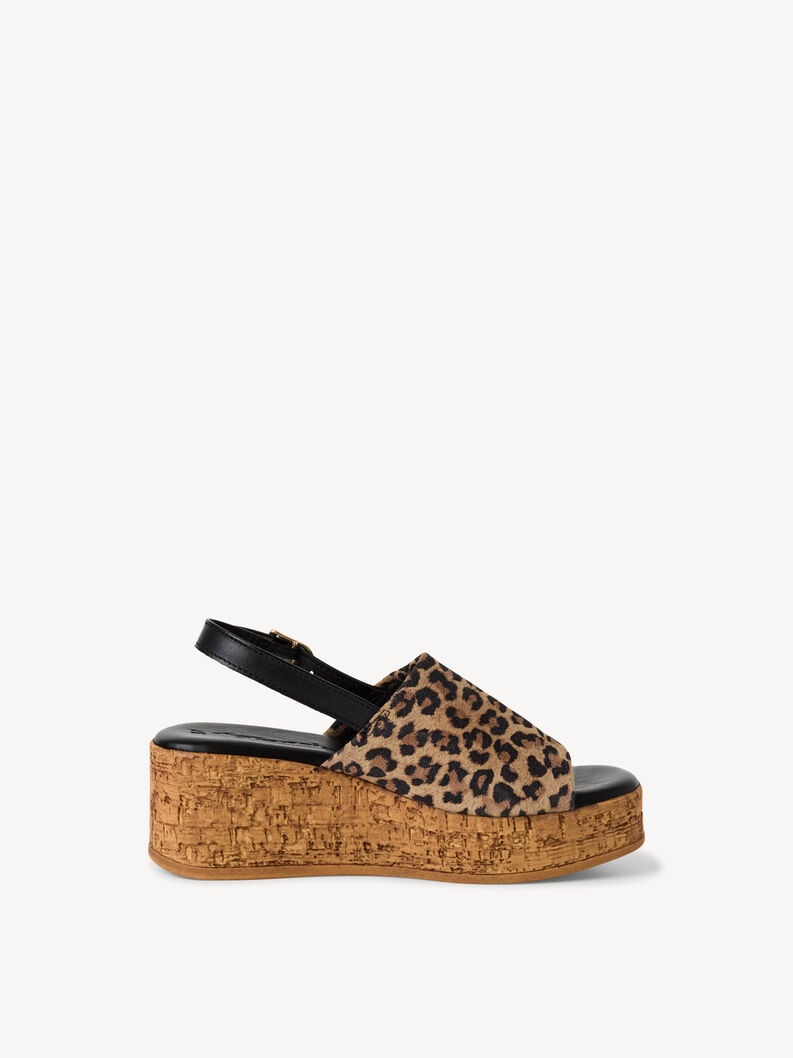 in pelle con tacco sandalo marrone 1-28393-42-360 compra tamaris sandali online