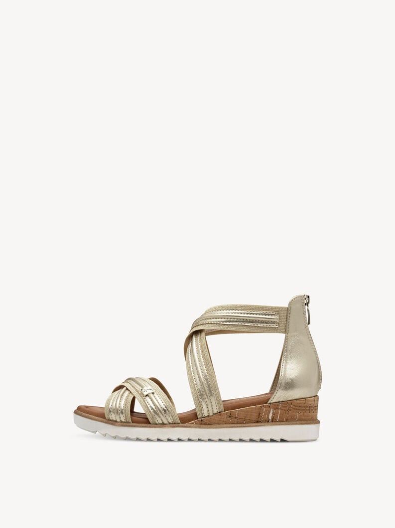 sandalo con tacco - oro 1-28701-44-933 compra tamaris sandali online