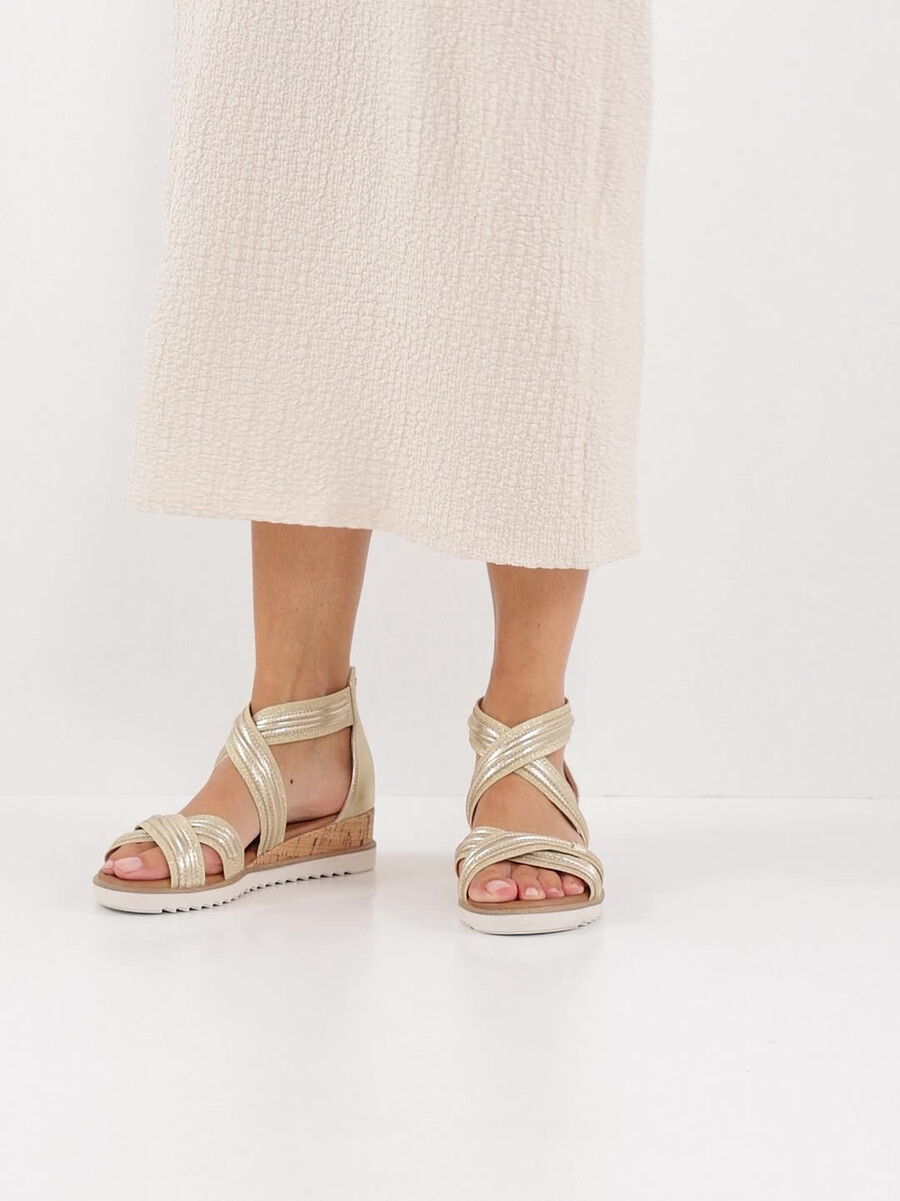 sandalo con tacco - oro 1-28701-44-933 compra tamaris sandali online