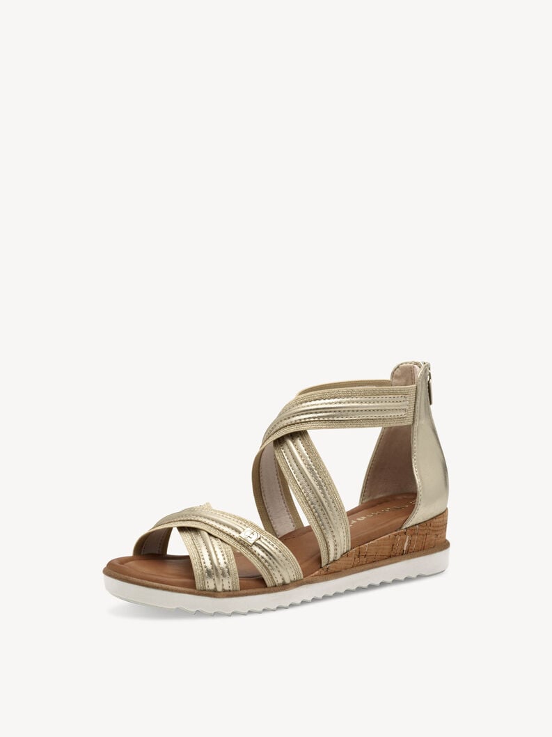 sandalo con tacco - oro 1-28701-44-933 compra tamaris sandali online