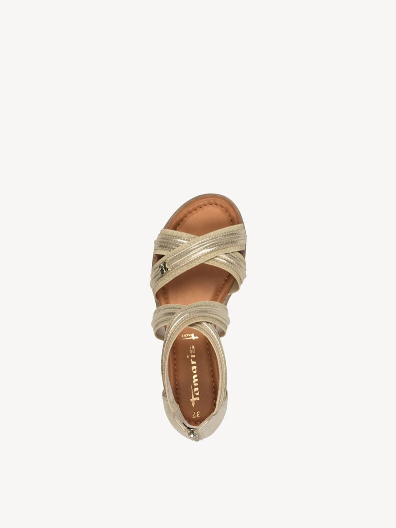 sandalo con tacco - oro 1-28701-44-933 compra tamaris sandali online