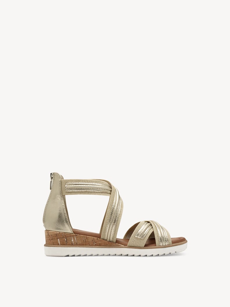 sandalo con tacco - oro 1-28701-44-933 compra tamaris sandali online