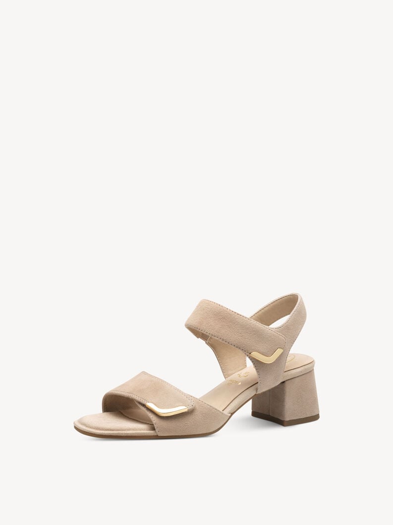 in pelle con tacco sandalo marrone 8-88317-44-402 compra tamaris sandali online