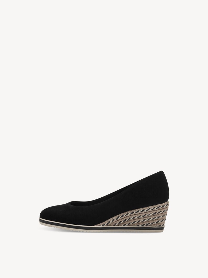 pelle wedge pompe - nero 1-22303-42-001 compra tamaris pompe online