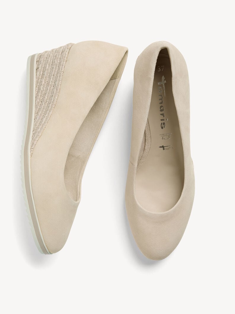pelle wedge pompe - beige 1-22303-42-251 compra tamaris pompe online