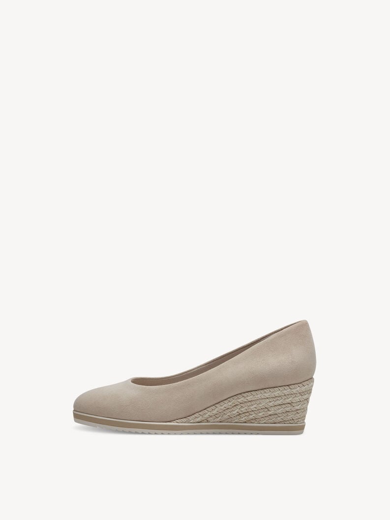 pelle wedge pompe - beige 1-22303-42-251 compra tamaris pompe online