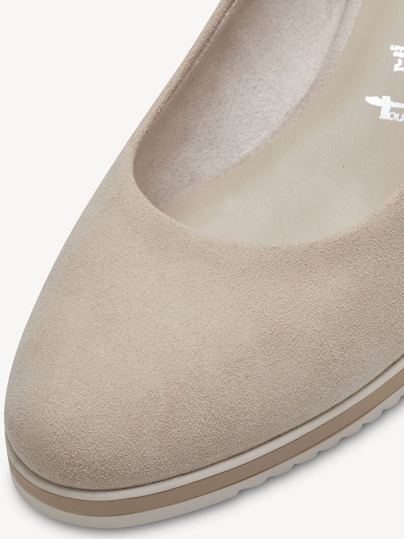 pelle wedge pompe - beige 1-22303-42-251 compra tamaris pompe online