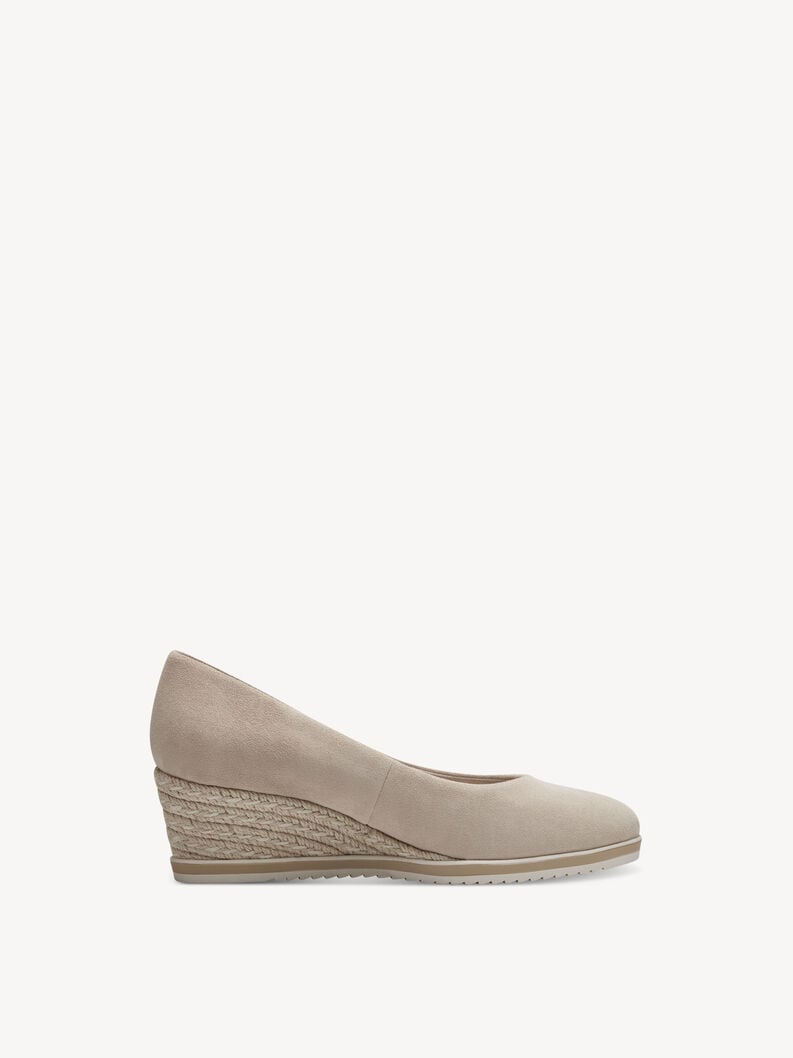 pelle wedge pompe - beige 1-22303-42-251 compra tamaris pompe online